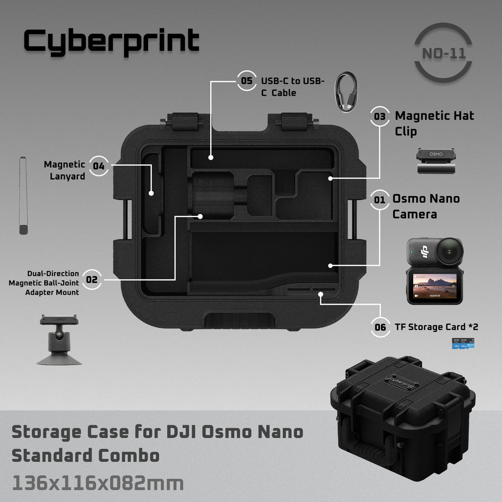 Cyberprint NO-11 - Storage Case for DJI Osmo Nano Standard Combo